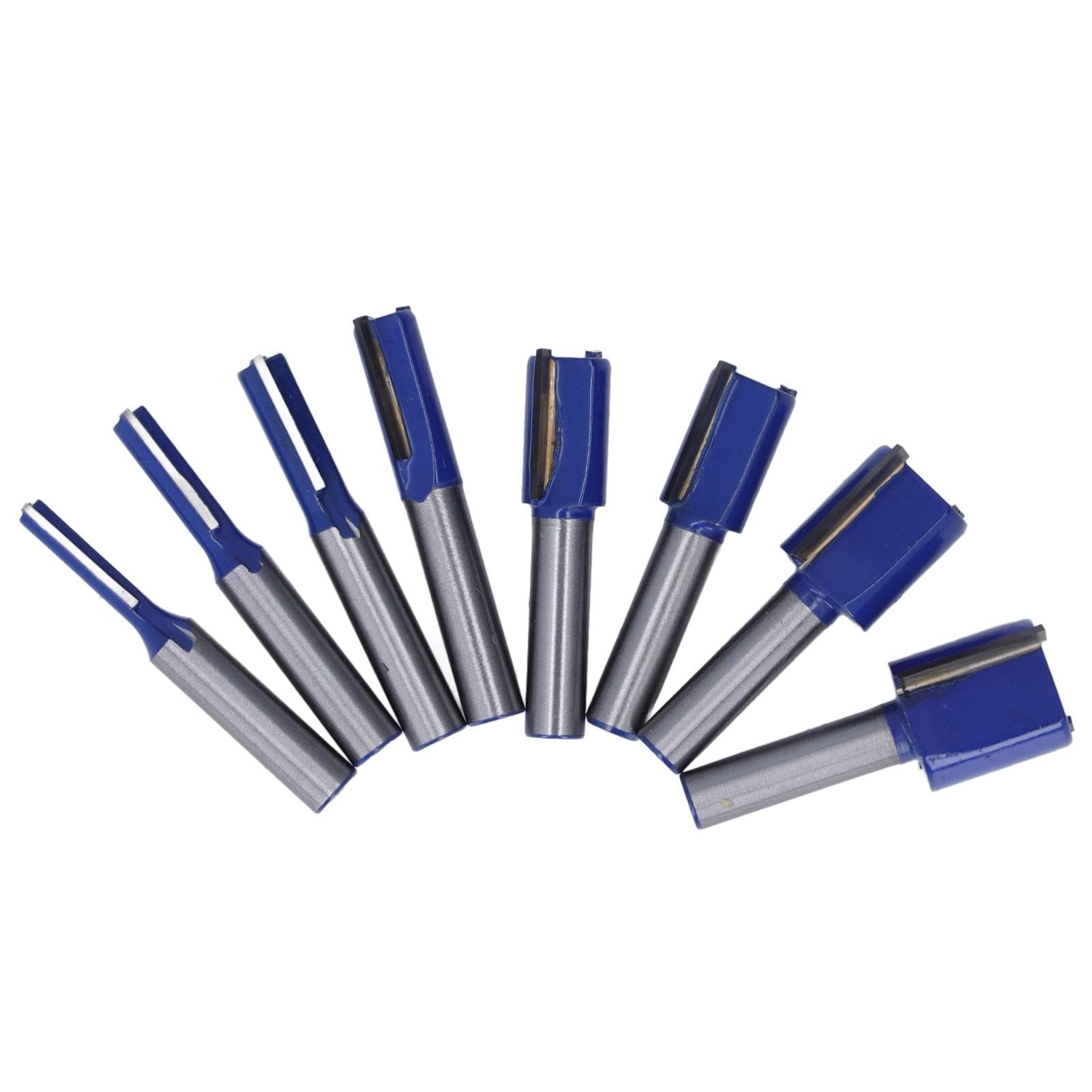 8 Pcs Woodworking Slotting Milling Cutter Extended Straight Knife Double Edged Straight Knife