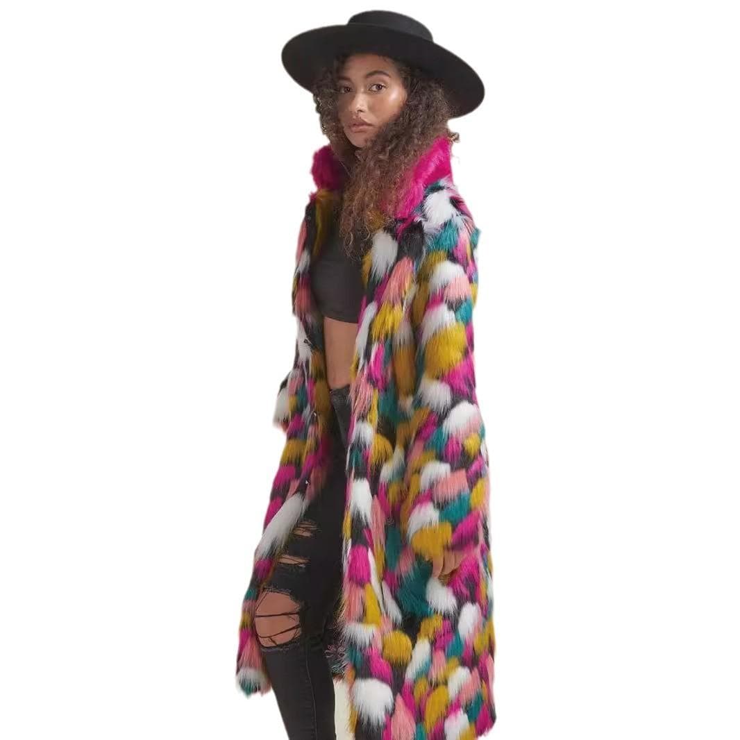 Popular Fur Coat Women's Medium and Long Coat 4XL