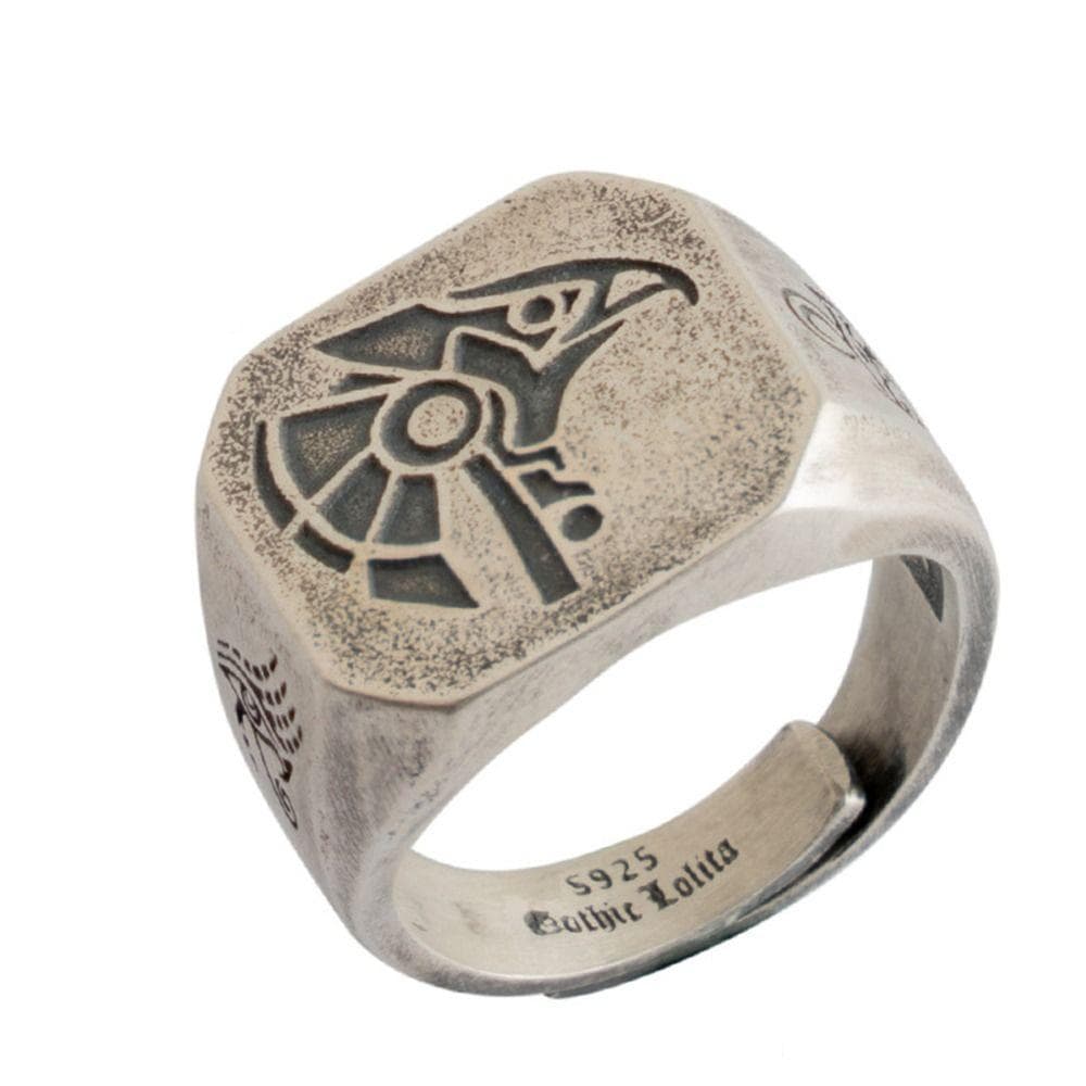 Decoration Gift Egyptian Gods Ring Eye of Horus Ring Death Anubis Ring Men Jewelry Accessories Eye of Horus