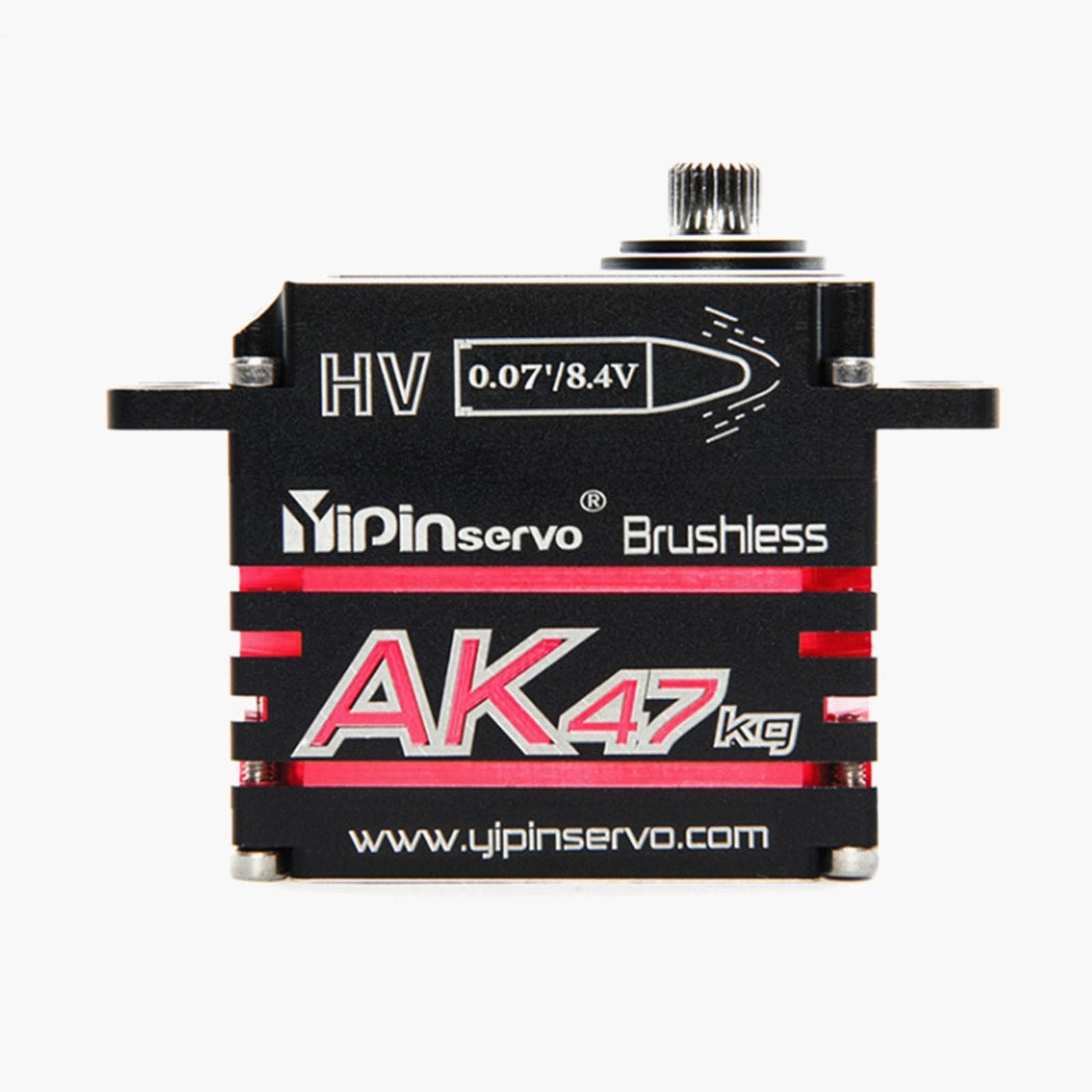 YIPINServo AK47 47KG HV 270 degrees Magnetic Induction Waterproof Brushless Digital Servos Replacement for 180 black