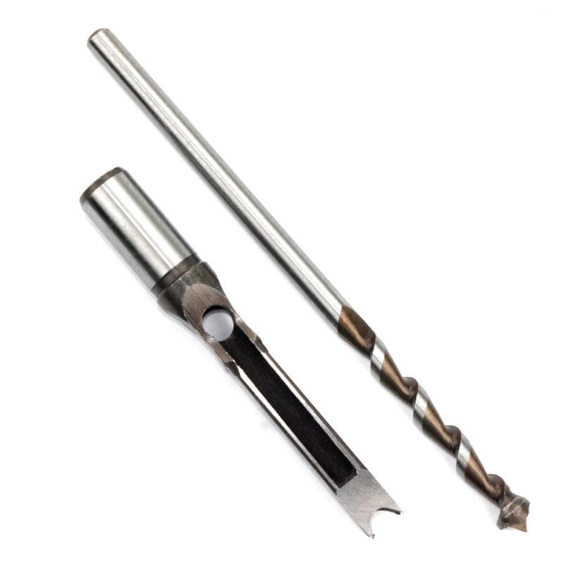 Square Hole Mortiser Drill Bit Round Shank Holes Opener Drilling Tool for Woodworking 8mm 0.31in