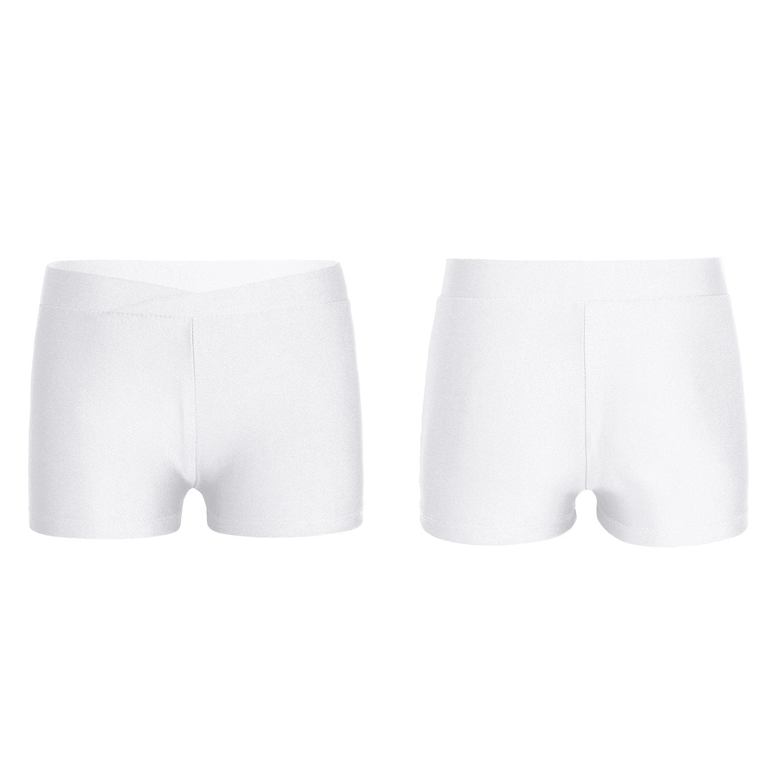 Kids Girls Sports Shorts Yoga Athletics Dancing Shorts Fitness Hot Pants Workout 9-10 Years white