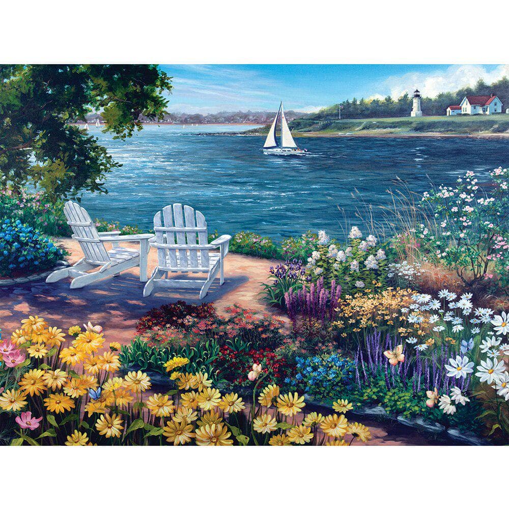 5D DIY Diamond Painting Scenic Seaside Diamond Embroidery DIY Kit Diamond Mosaic Decorative Rhinestone 20X30CM