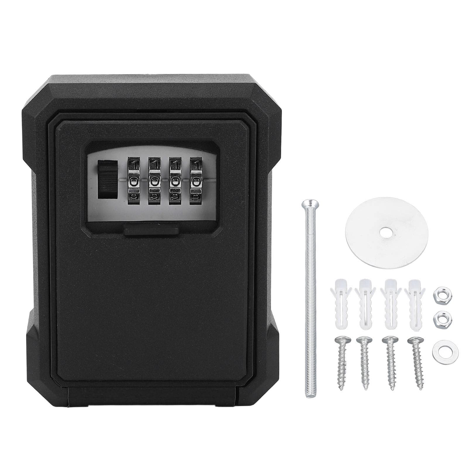 Key Safe Box 4 Digit Wall Mount Combination Key Lockbox for Home Apartment Office Hotel School black