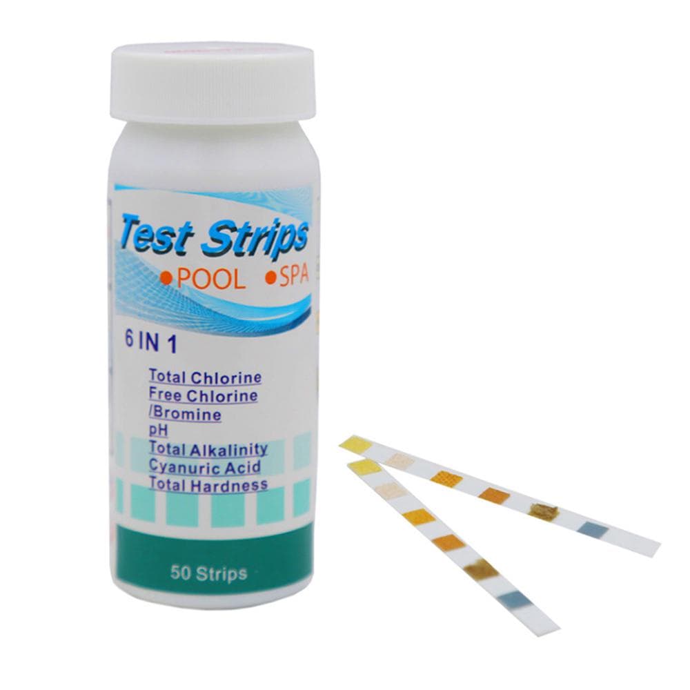 50pcs Swimming Pool SPA Test Strips Chlorine pH Alkalinity Water Hardness 50pcs