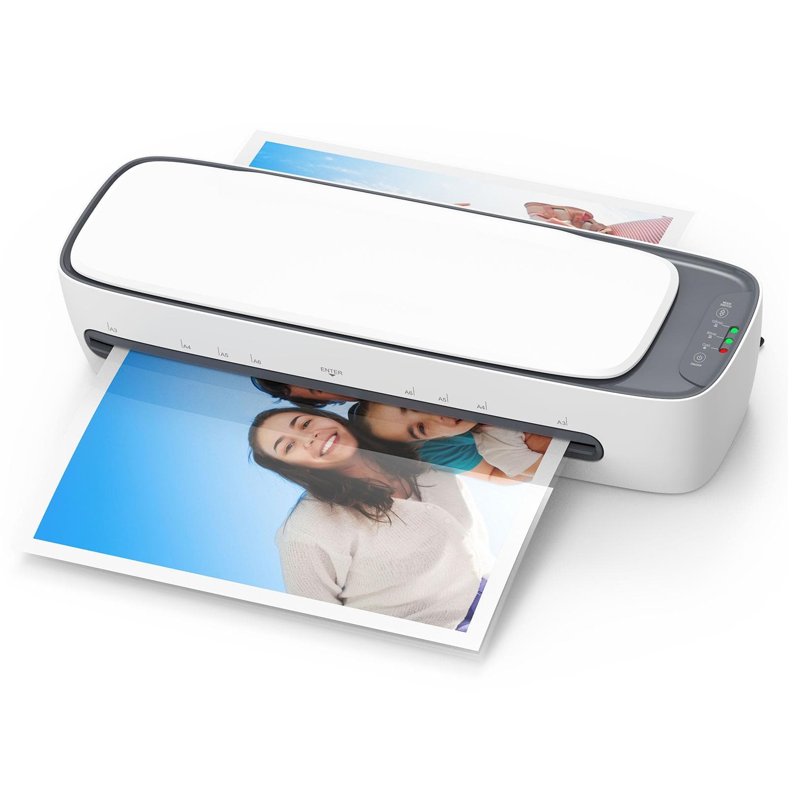 Desktop Laminator Machine Set A3 Size Multifunctional Hot and Cold Lamination 2 Roller System 12.5 US Plug