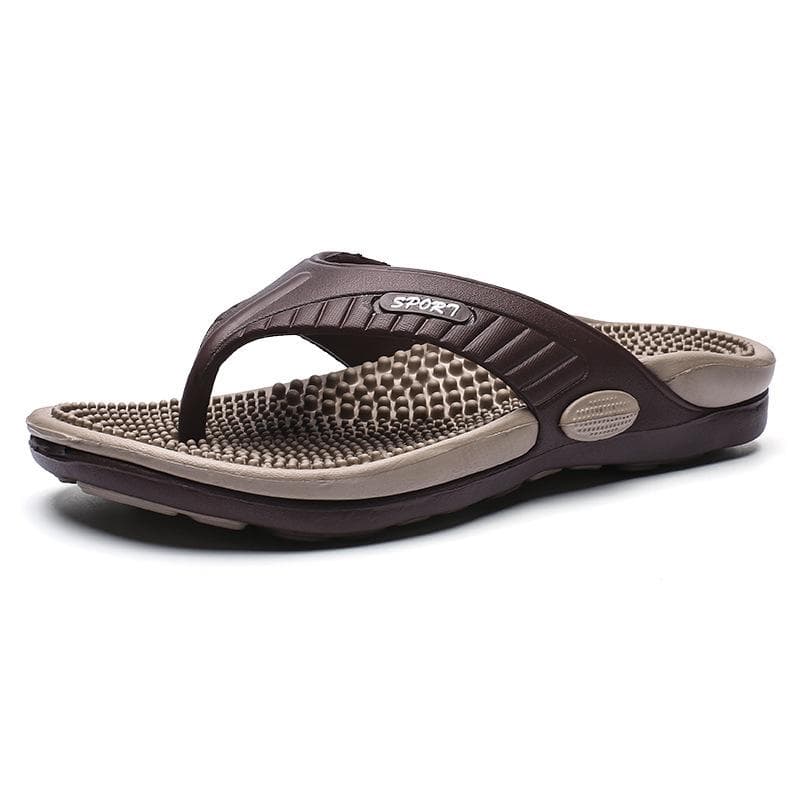 Casual Slippers For Men Flip Flops Beach Sandals Summer Non-Slip Flat Slides Men Slippers Indoor House Shoes Male Slipper Man 41 khaki