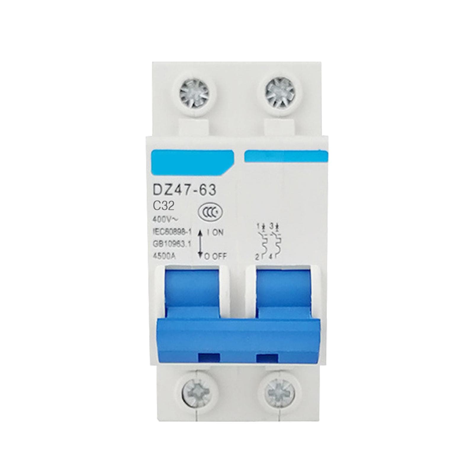 Miniature Residual Current Circuit Breaker 2 Poles 400V Household Electric Leakage Protector DIN 32A