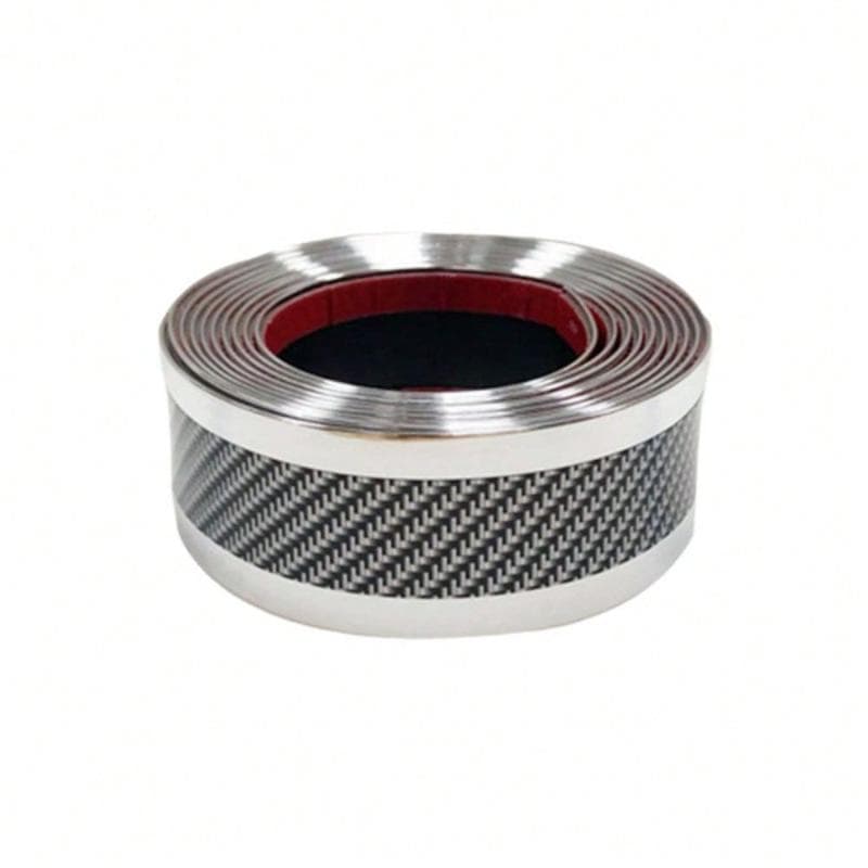 Car Door Sill Anti-Scratch Sticker and Car Bumper Anti-Collision Sticker with Carbon Fiber Pattern 5*100cm/1 Roll one-size silver