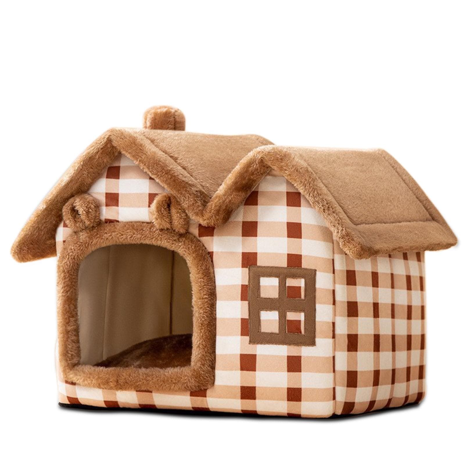 Cat House Bed Ultra-Soft Plush Material Cat Beds for Indoor Cats Cat House Relieve Muscle and Joint S