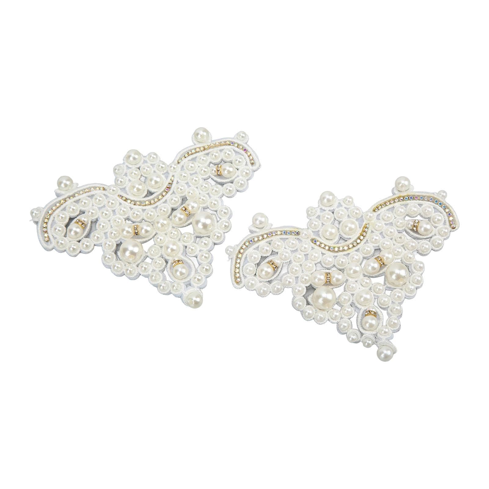 2Pcs Pearl Shoe Flower Shining Appearance Novel More Personalized Fashion Shoe Flower for Boots