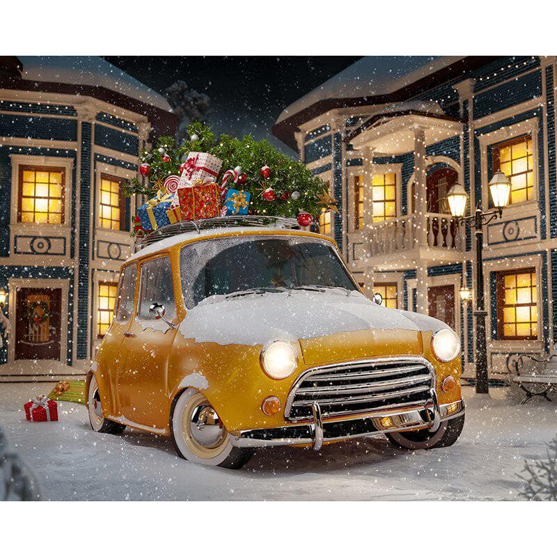 5D Diamond Embroidery Christmas Car Cross Stitch Pattern Rhinestone Home Decorative Diamond Painting 20X30CM