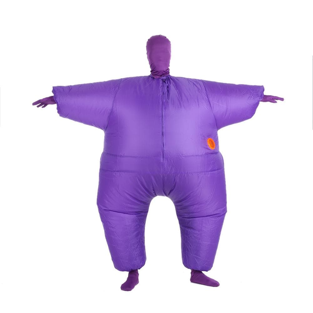 Decdeal Funny Adult Size Inflatable Full Body Costume Suit Air Fan Operated Blow Up Fancy Dress Adult purple