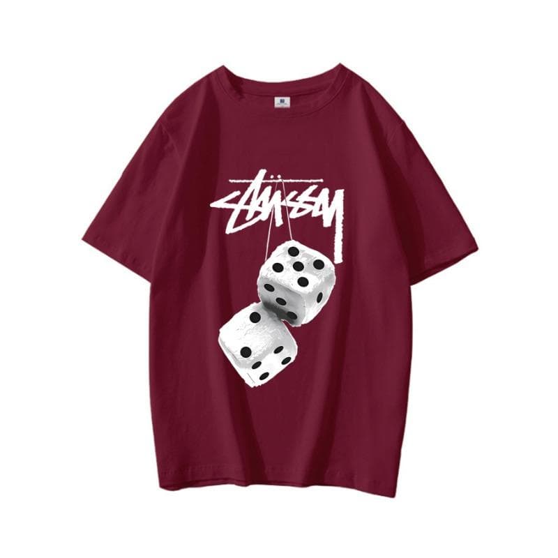 Women's Summer Fashion Printed Cotton Short Sleeve Round Neck T-shirt Loose Edition Unisex T-Shirts Unisex L