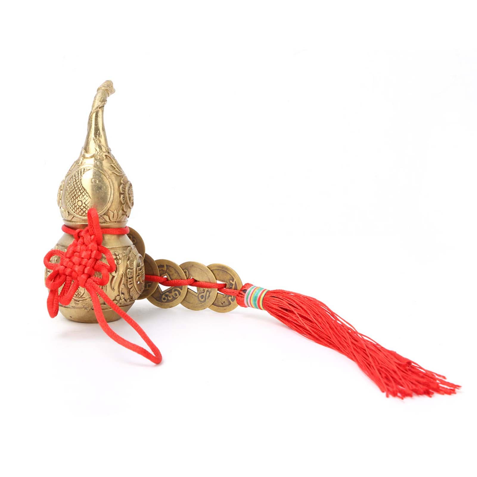 Pure Brass Wu Lou Cucurbit Gourd Home Decoration Symbol of Luck and Treasure