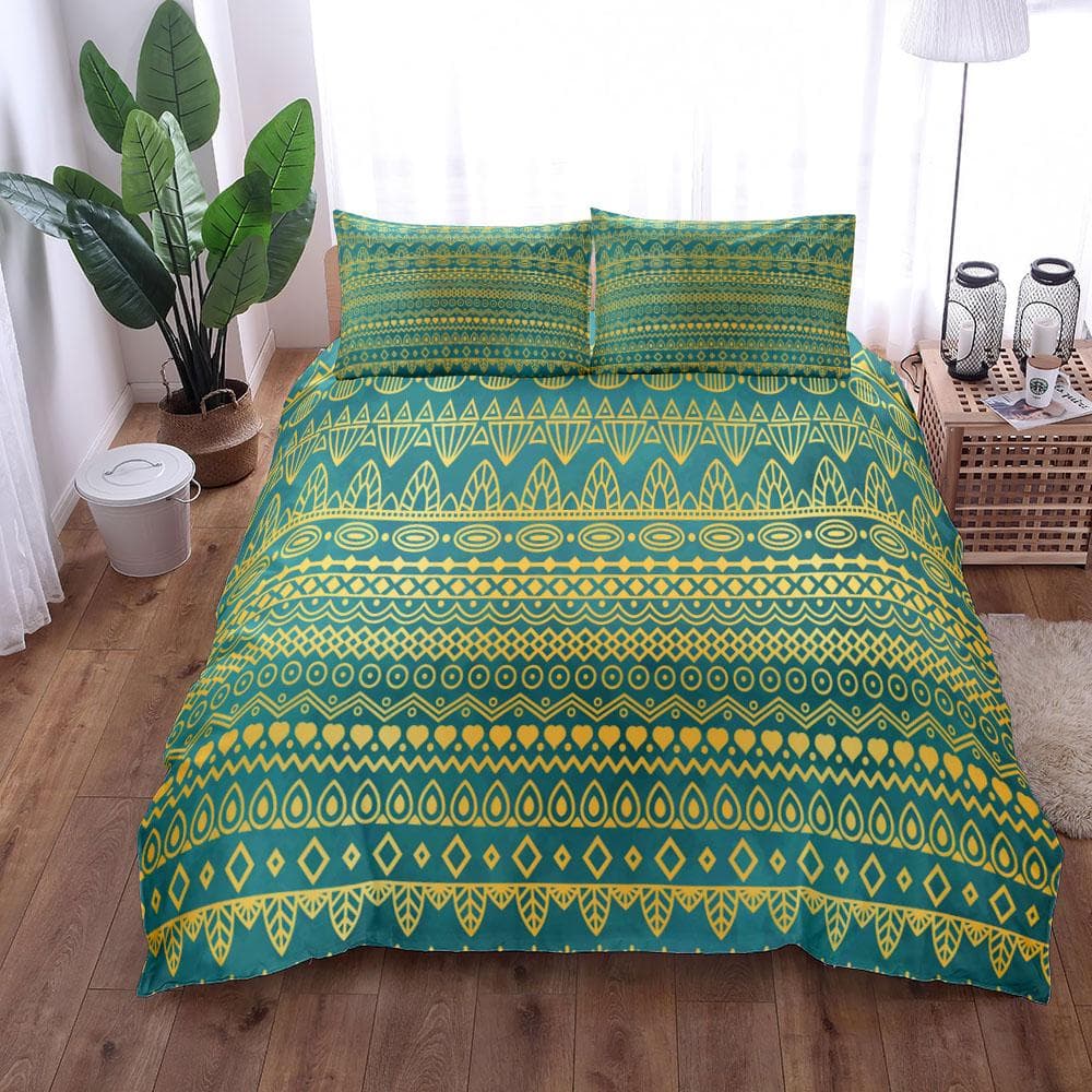 Baroque Mandala Vintage Mansion Duvet Cover Set King Queen Double Full Twin Single Size Boys Bed Linen Set 155x215cm 3pcs