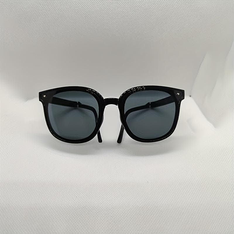 New Women Square Sunglasses Men Folding Glasses Outdoor Wild Shade Eyewear with Bag Net Red Fashion