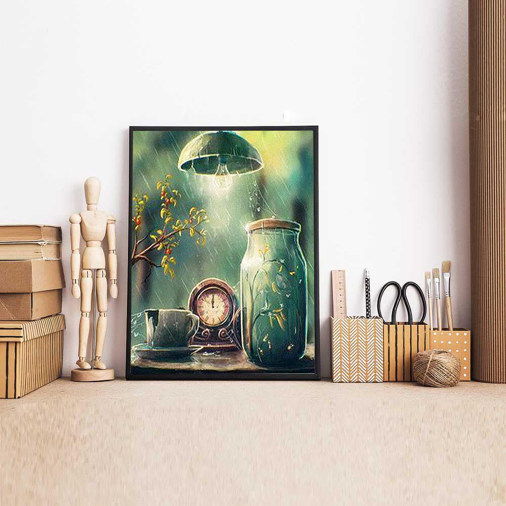 Diamond Mosaic Scenic Diamond Painting Sale Round Plant Crystal Embroidery Picture of Rhinestones 20X30CM