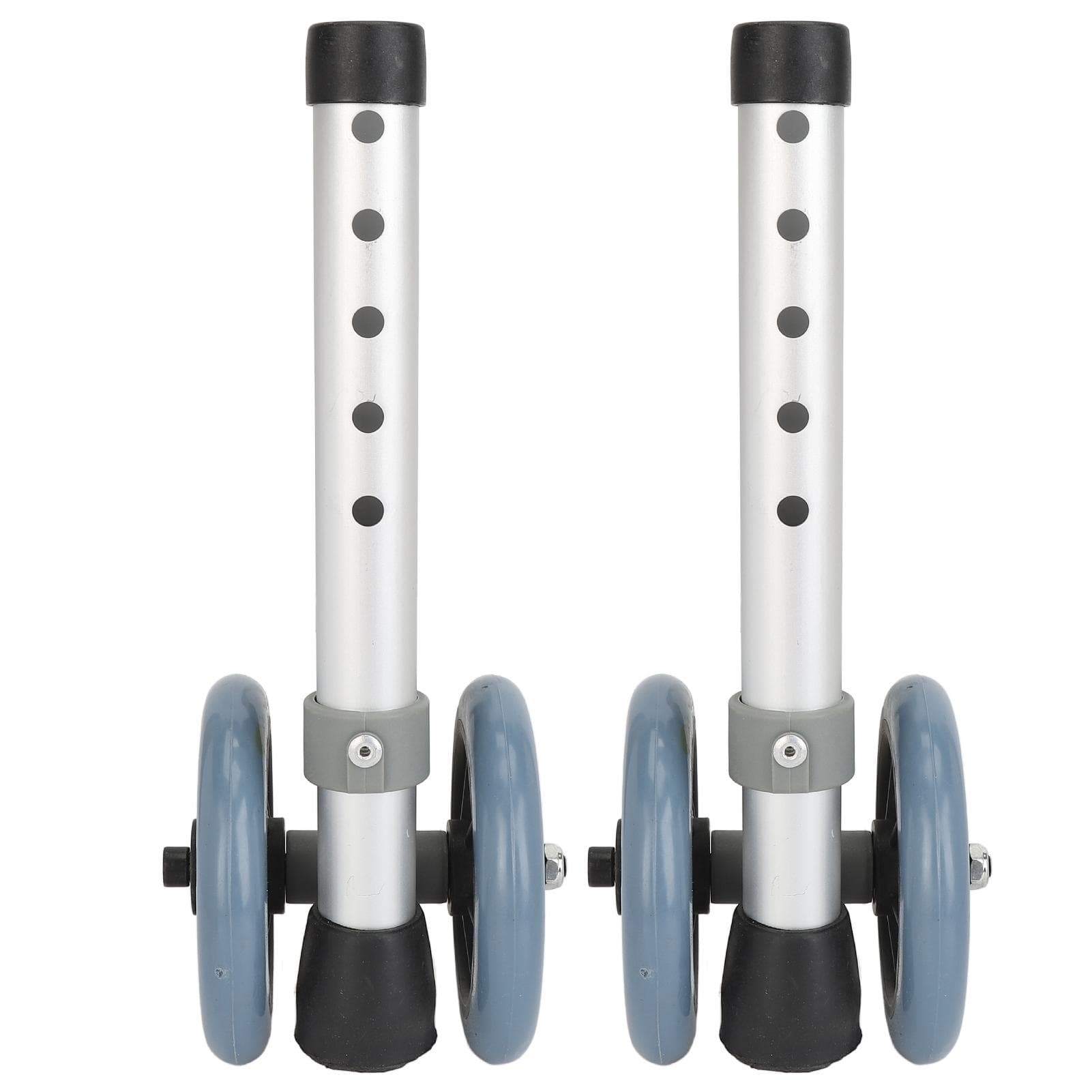 Walker Wheels Adjustable Height Replacement Walker Feet Caster with Brake Wheel for Seniors