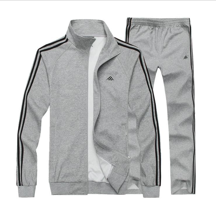 Men Hooded Suit Men Casual Tracksuits Sport Sets Jogging Suits Mens Hoodies Sets 4XL light grey