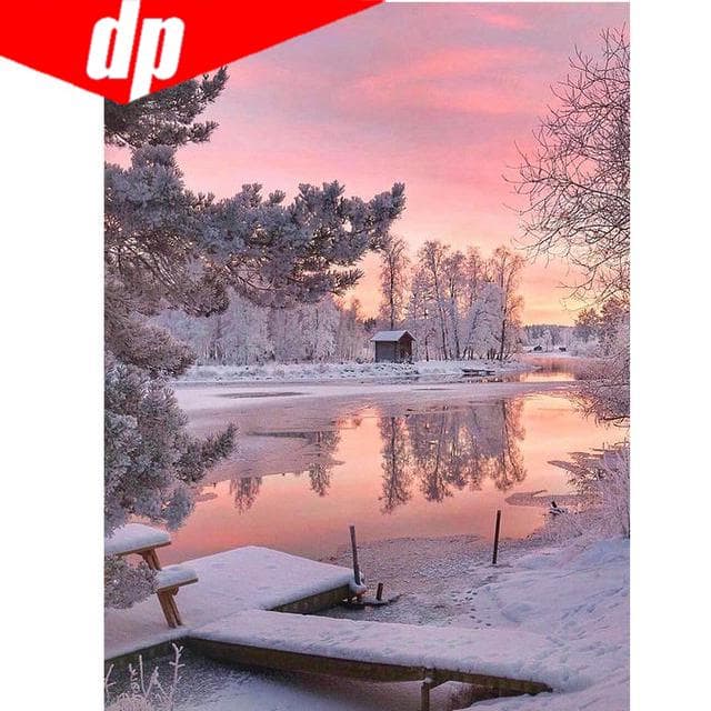 Full Diamond Embroidery Landscape 5d Diamond Painting Cross Stitch Diy Round Diamond 20X30