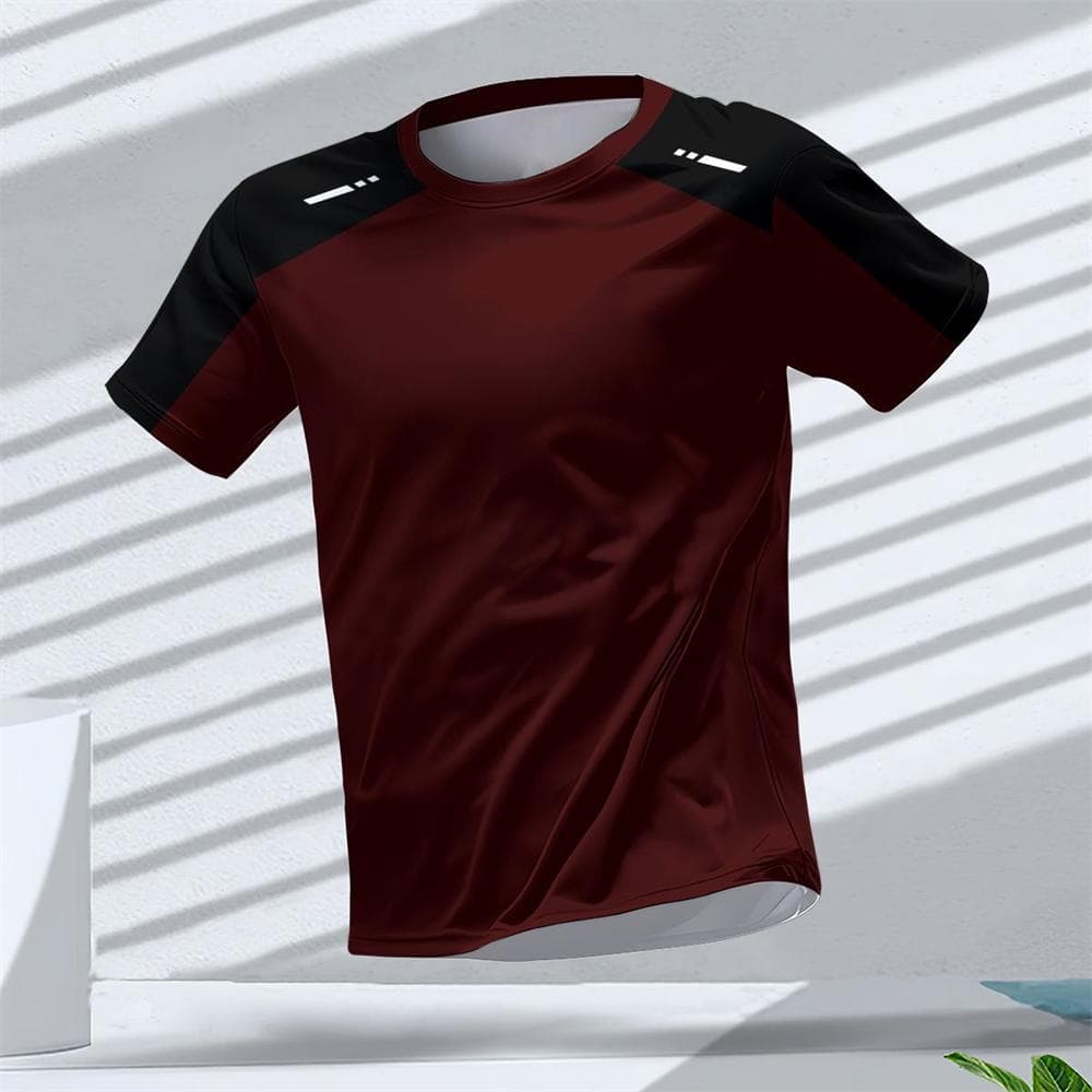 Gym Summer Quick Dry Breathable Men's T Shirt Outdoor Run Fitness Sports Short Sleeve Casual O-Neck Men Gym Sportswear T-Shirt XXXL