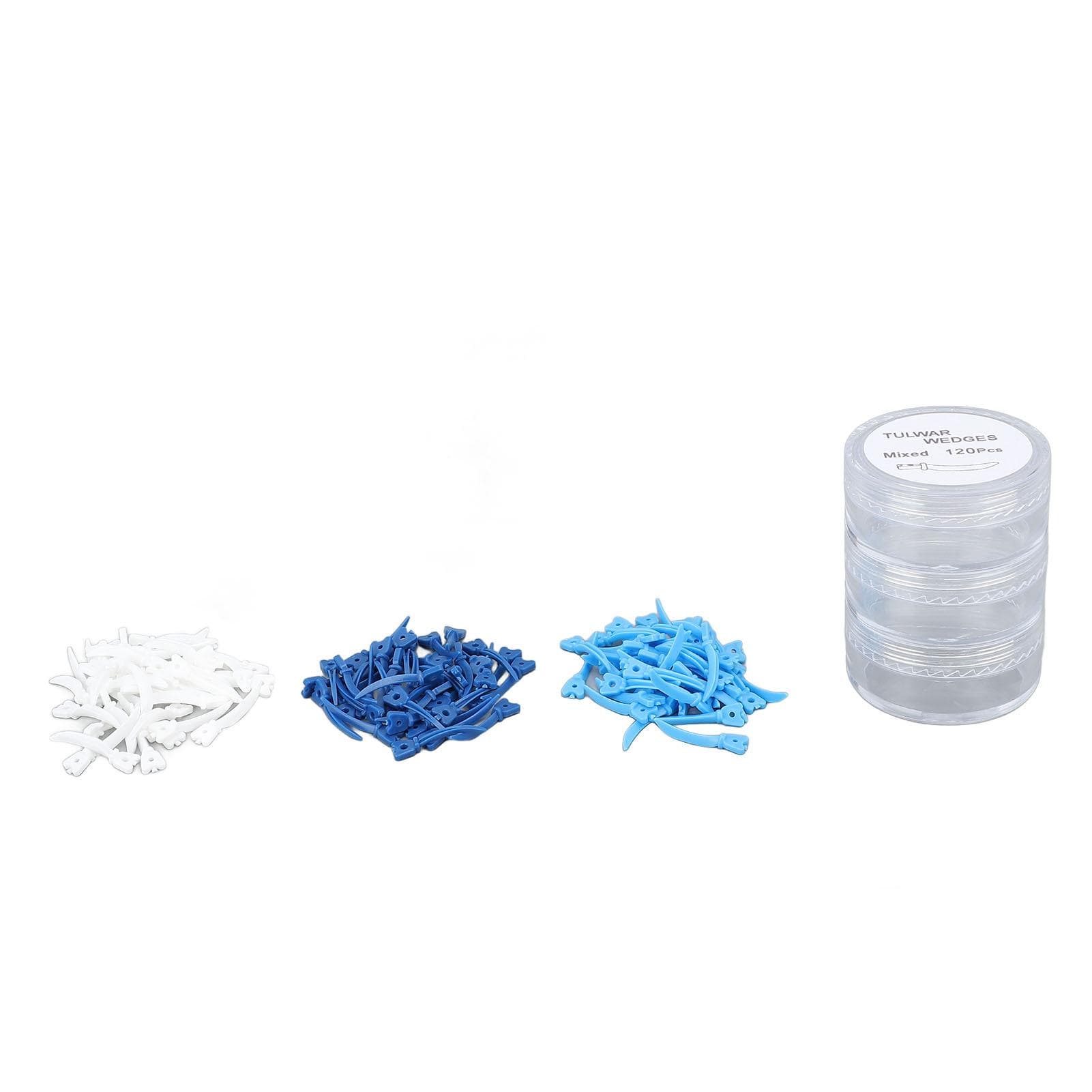 120pcs Tooth Wedge Interproximal Professional Teeth Seperator Fixing Wedge with Storage Box for