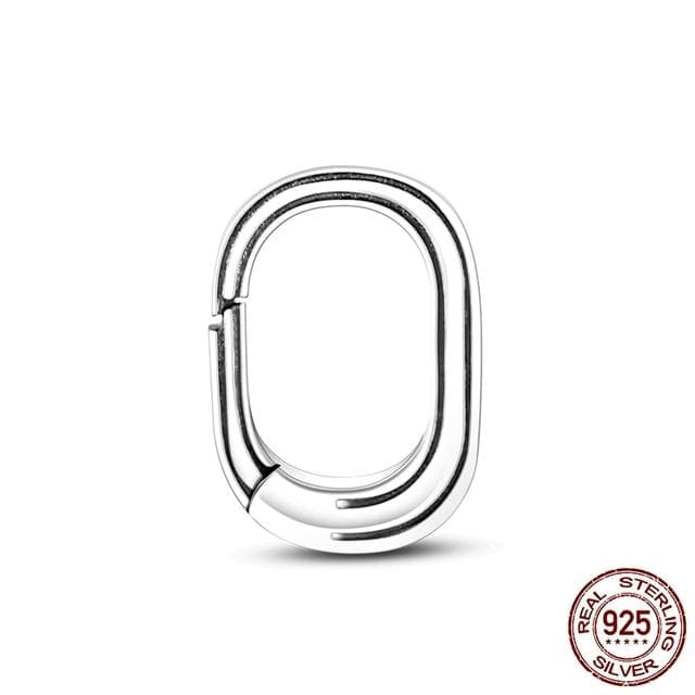 925 Silver Link Earring Styling Two -Ring Connector Dangle Charm Beads Fit Original Fashion Style Bracelet Jewelry Gift