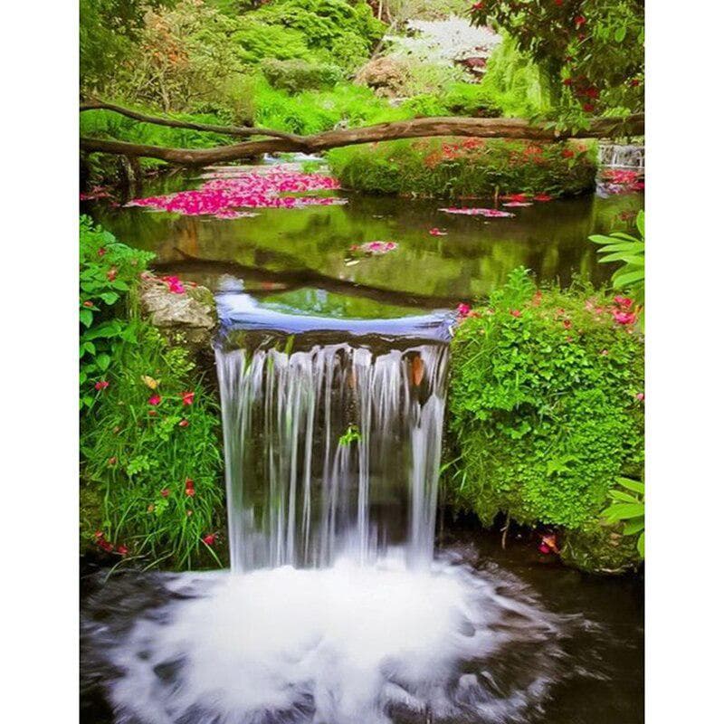 5D Diamond Painting Waterfall Full Round Drill Diamond Embroidery Cross Stitch 20X30CM
