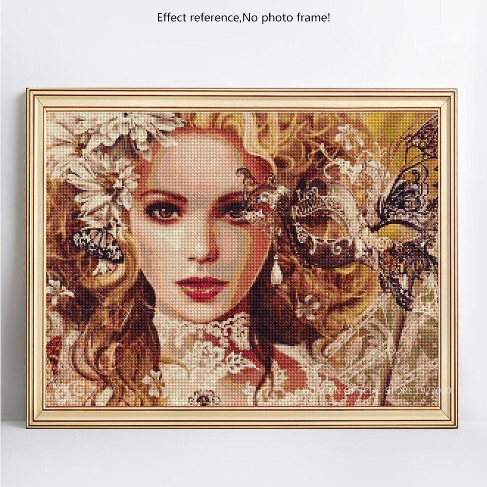 5D DIY Diamond Embroidery Sale Full Round Beauty Diamond Painting Pictures 20X30