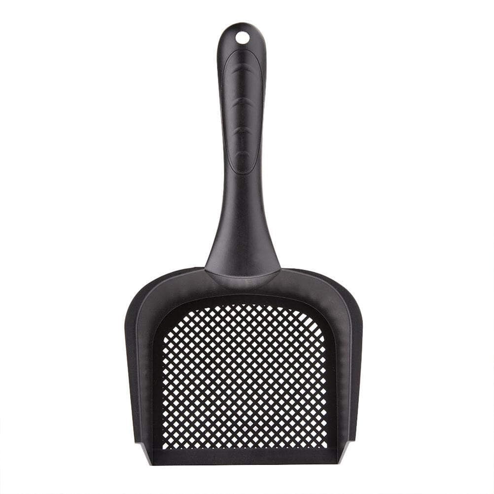 Sifter with Deep Shovel Thicken Non Stick Cat Litter Scoop with Handle and Small Hole black