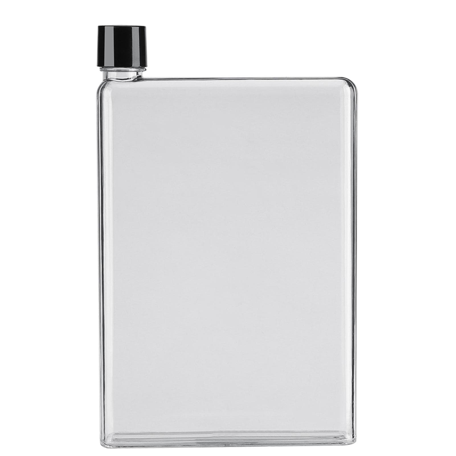 750ml Leak Proof Flat Slim Water Bottles Plastic Transparent Portable Juice Cups Colorless white