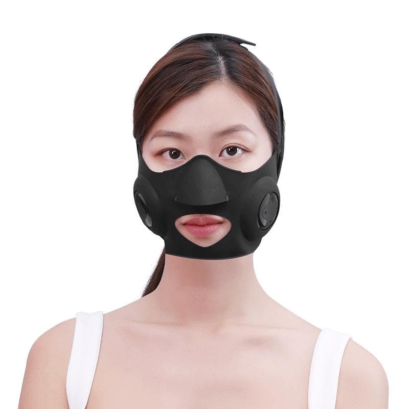 New Facial Massager, Mask Lift Micro-current Electric V-face Instrument, Home Beauty Instrument EMS Facial Slimming Instrument English black