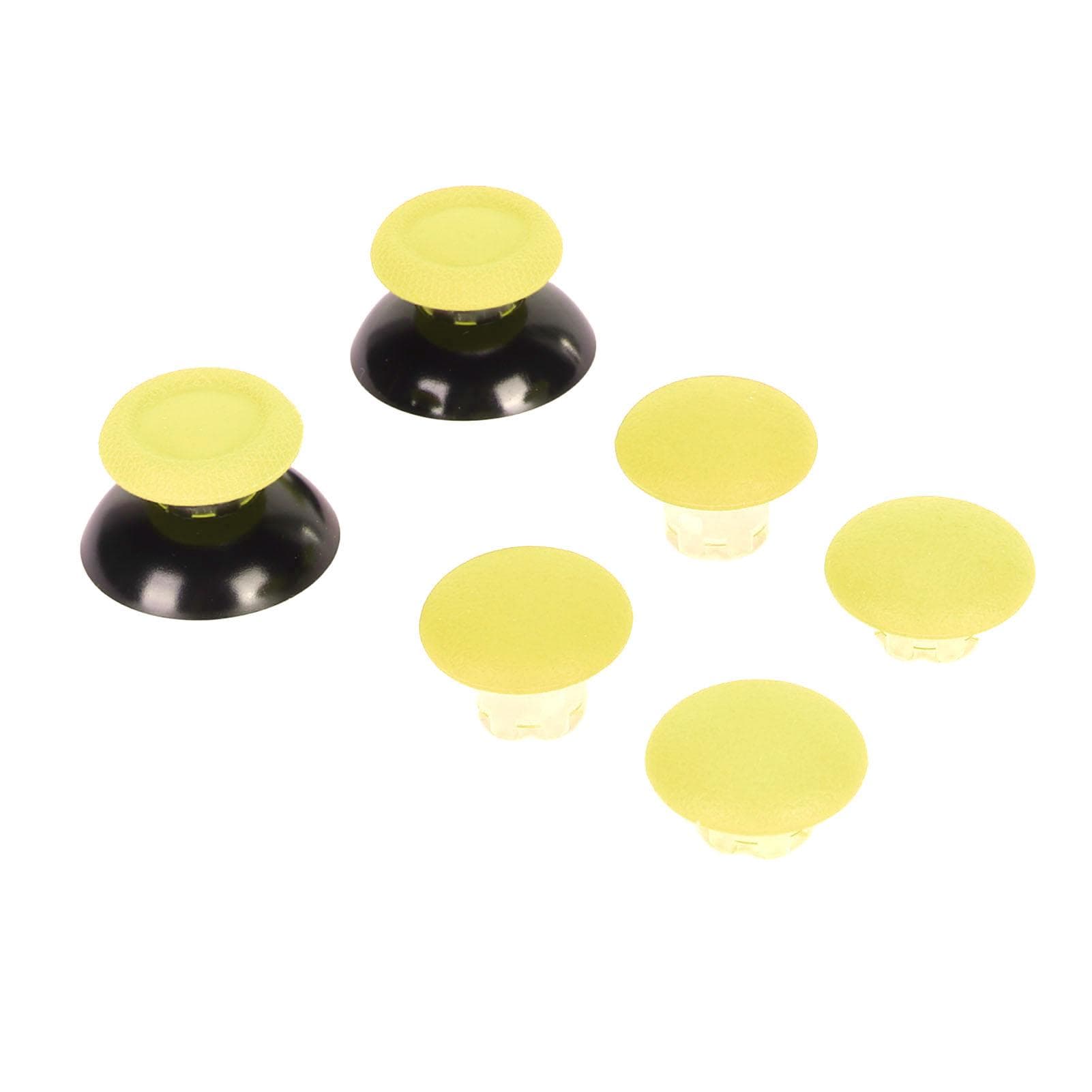 Thumb Grip 8 in 1 Multifunctional 3D Remote Sensing Thumb Stick Caps with 2pcs Thumb Stick Base for yellow