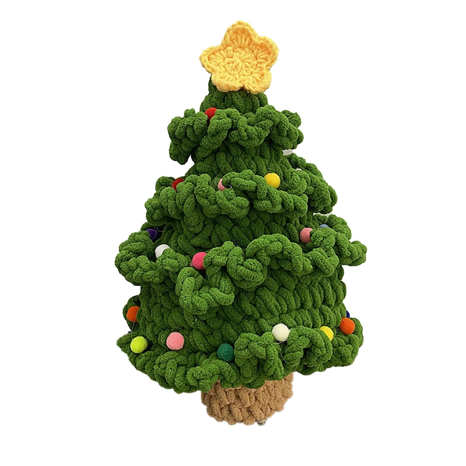 Christmas Tree Crochet Kit for Beginner All in One Cute Christmas Tree Knit Diy Kit Type 3