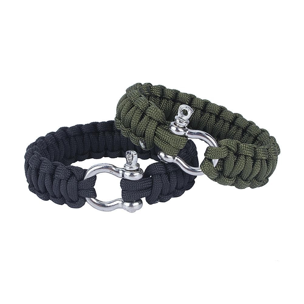 Military 550 Paracord Woven Survival Bracelet Stainless Steel Buckle Kit Outdoor