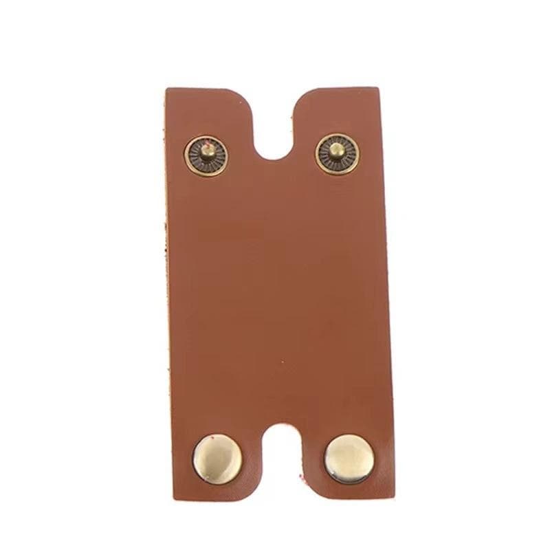 1pc Razor Protective Cover Safety Razor Leather Protective Cover Cutter Head Protective Cover Without Razor 85*45mm brown