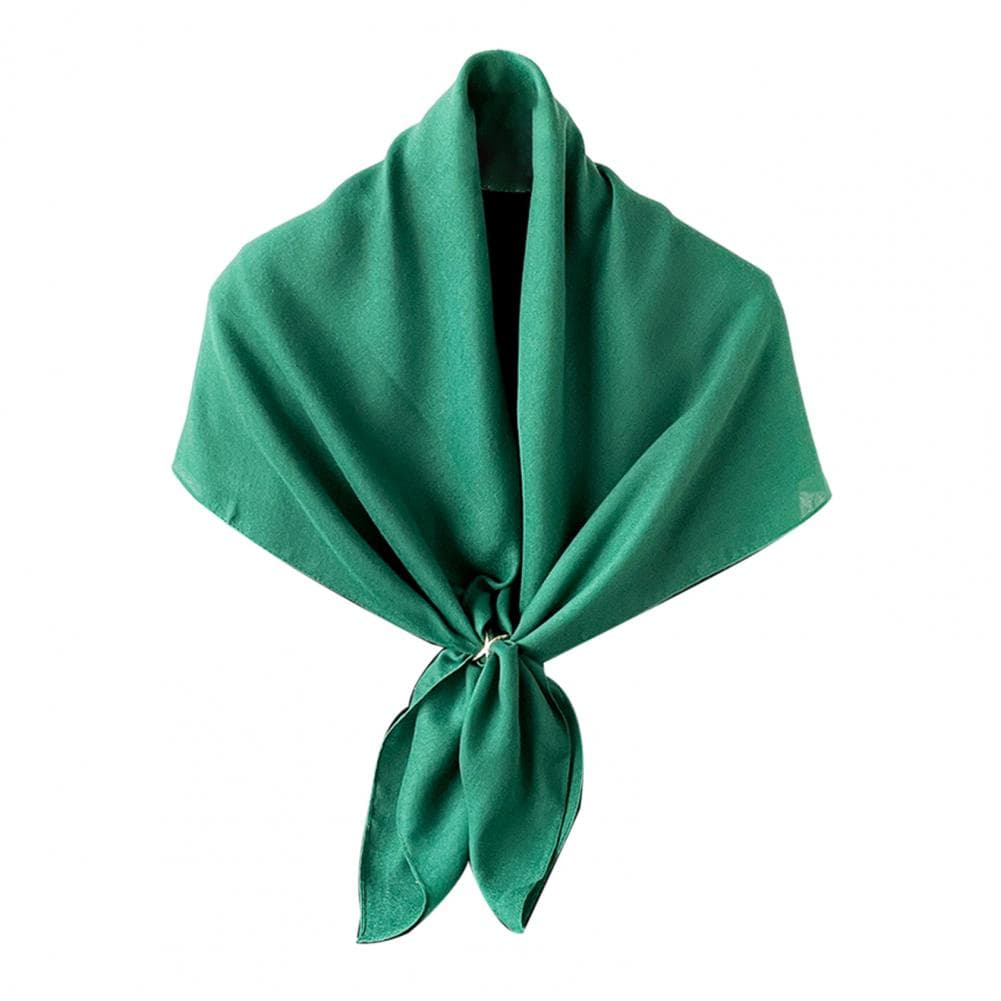 Faux Silk Scarf Solid Color Thin Women Shawl Lightweight Beach Long Scarf Wrap Daily Wear Bag Decoration green