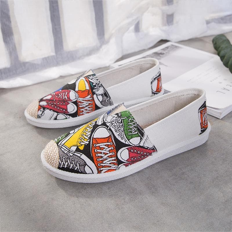 Women's Fashion Spring Summer Casual Flat Shoes Round Toe Loafers Shoes Fisherman Boat Shoes Women Lazy Hemp Rope Weave Shoes 38