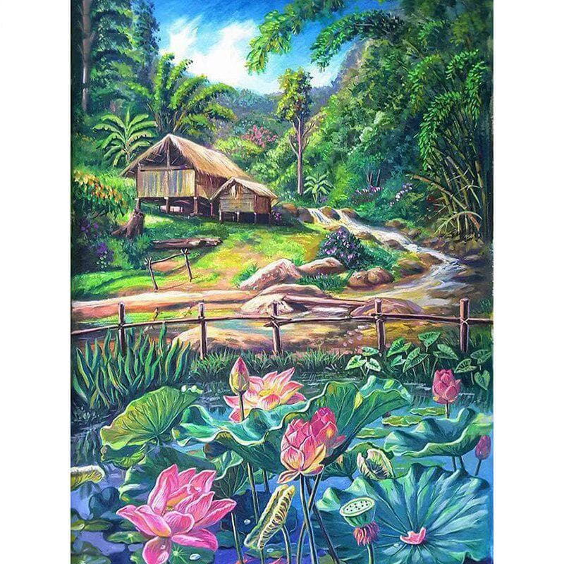 Full Round Drill Diamond Embroidery Wild Scenery 5D DIY Diamond Painting Cross Stitch Rhinestone 20X30CM