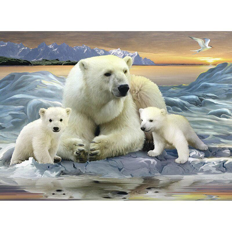 DIY 5D Diamond Painting Polar Bear Full Round Drill Diamond Embroidery Cross Stitch 20X30CM