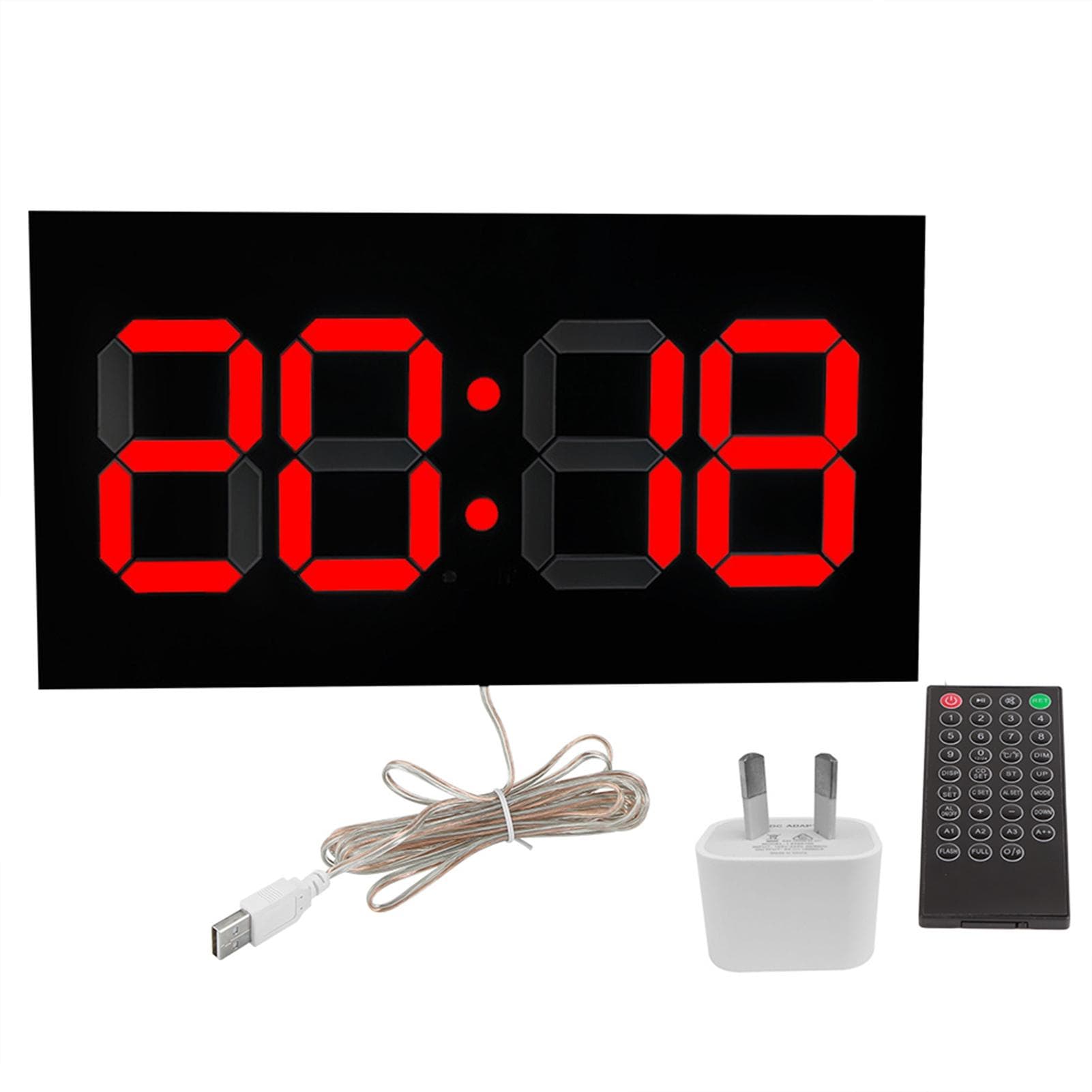 Household Acrylic Digital 3D Clock Remote Control Perpetual Calendar Alarm Clock Single Red Digit