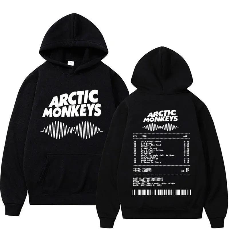 Arctic Monkeys Music Album Print Hoodie M black