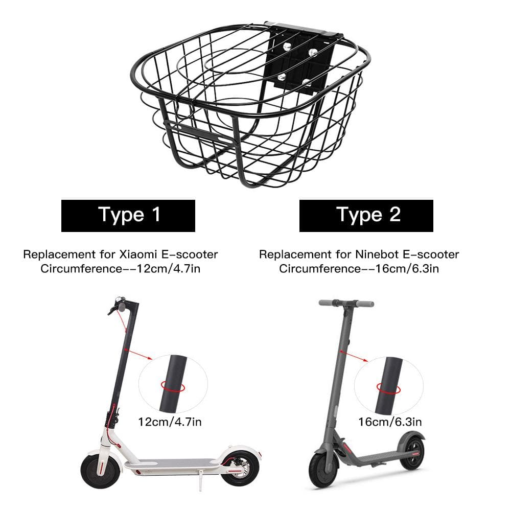 EBike Basket Scooter Front Basket Holder RustResistant Steel Bicycle Basket Cycle Front Basket Type 2