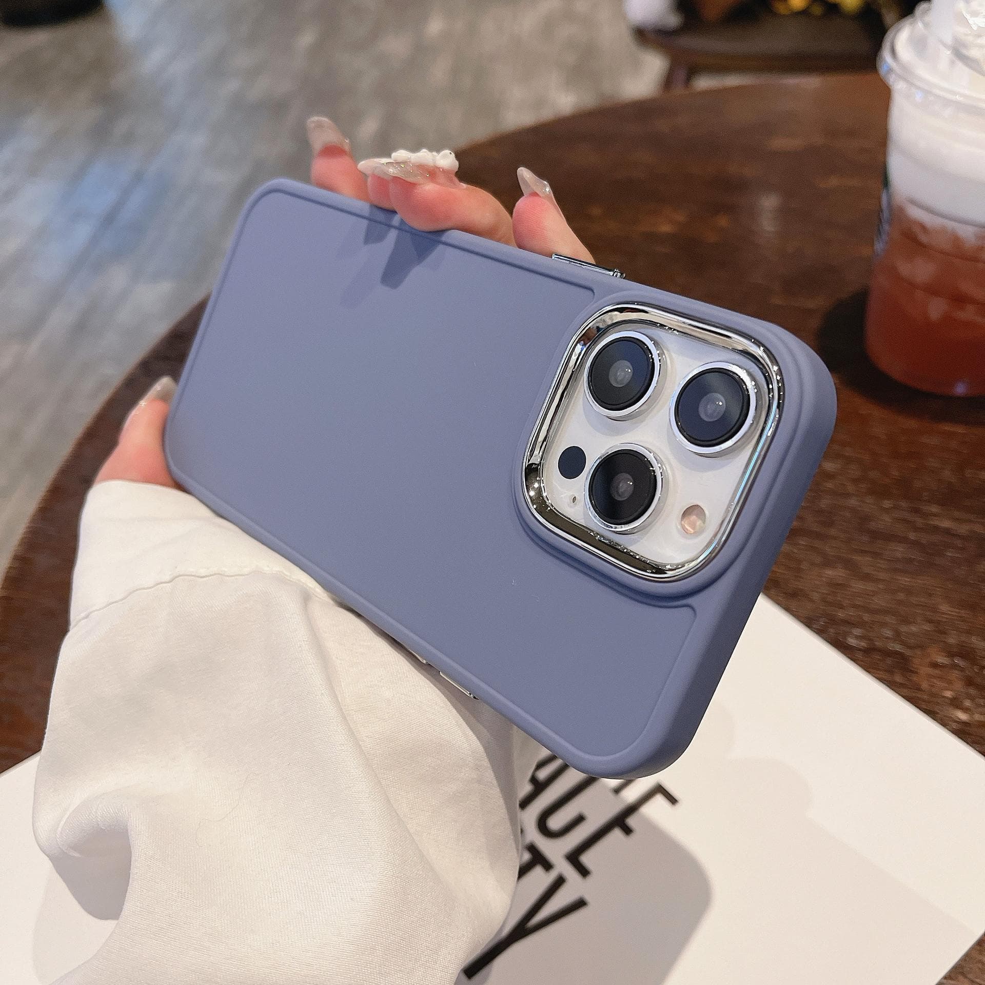 Applicable To IPhone16 Plating Lens Simple Phone Case Solid Color Apple 15Pro High-end XR Soft Protection Case iPhoneX/XS