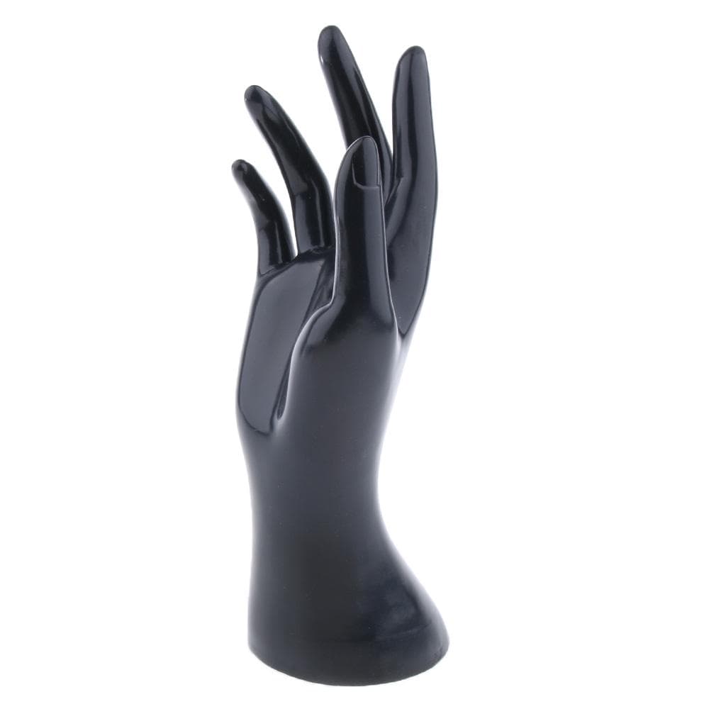 Female Mannequin Right Hand Bracelet Ring Watch Gloves Display Holder Rack for Desktop Showcase Shop Home Decor black