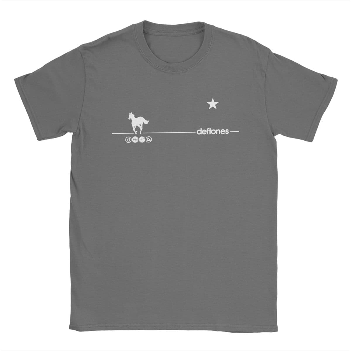 Deftones Rock Ohms White Pony Outfit Shirts Men Women metal Casual Cotton Classic Tees XXXXL dark grey
