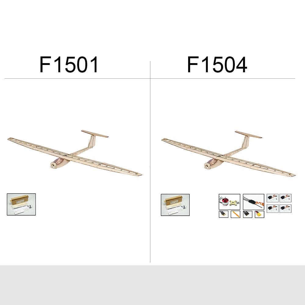 Dancing Wings Hobby F1501 Balsa RC Airplane Glider 1550mm Wingspan Aircraft DIY KIT F1501 khaki