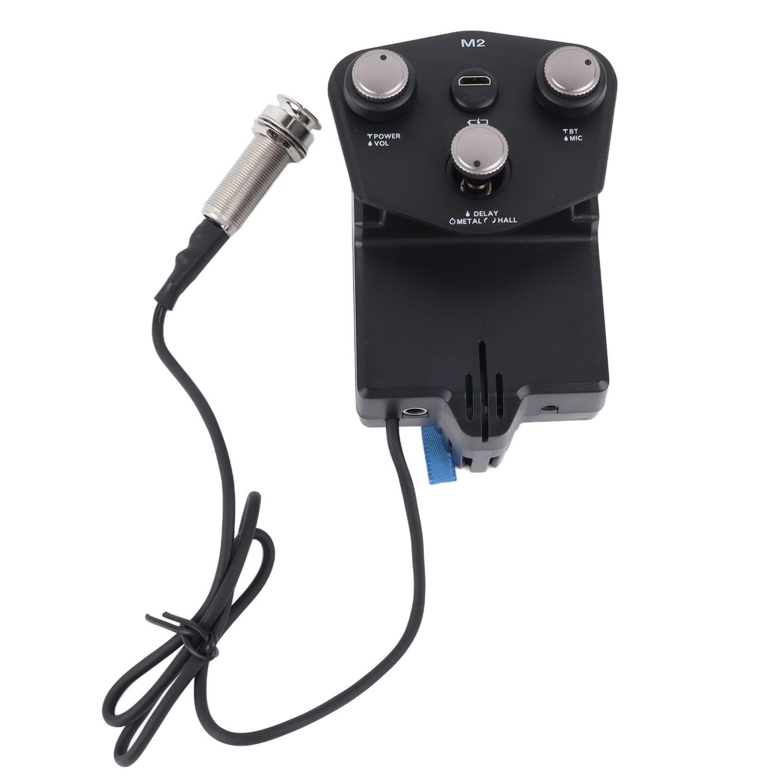 Acoustic Guitar Shock Pickup Digital Tuner Pickup with Bluetooth Reverb Delay Microphone