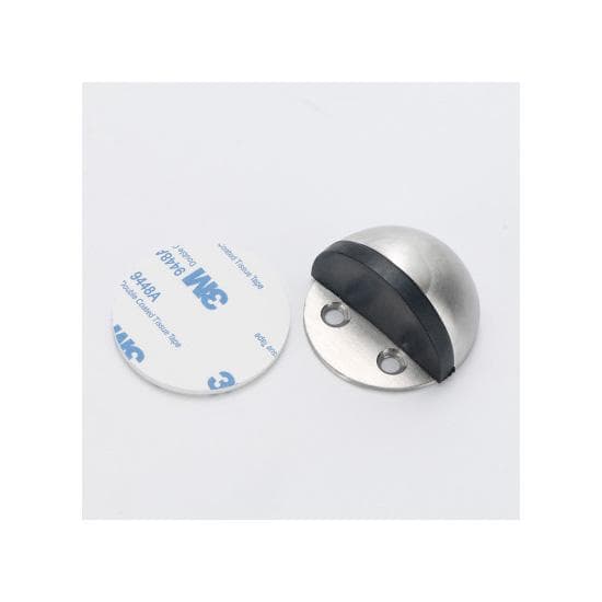 NAIERDI Rubber Door Stopper Non Punching Sticker Hidden Door Holder Catch Floor Stops Hardware silver